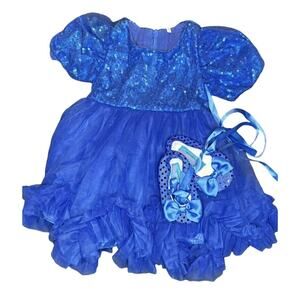 Fancy Custom Dress & Matching Shoes | Baby Size 6-9 Months | Dress & Shoe Set